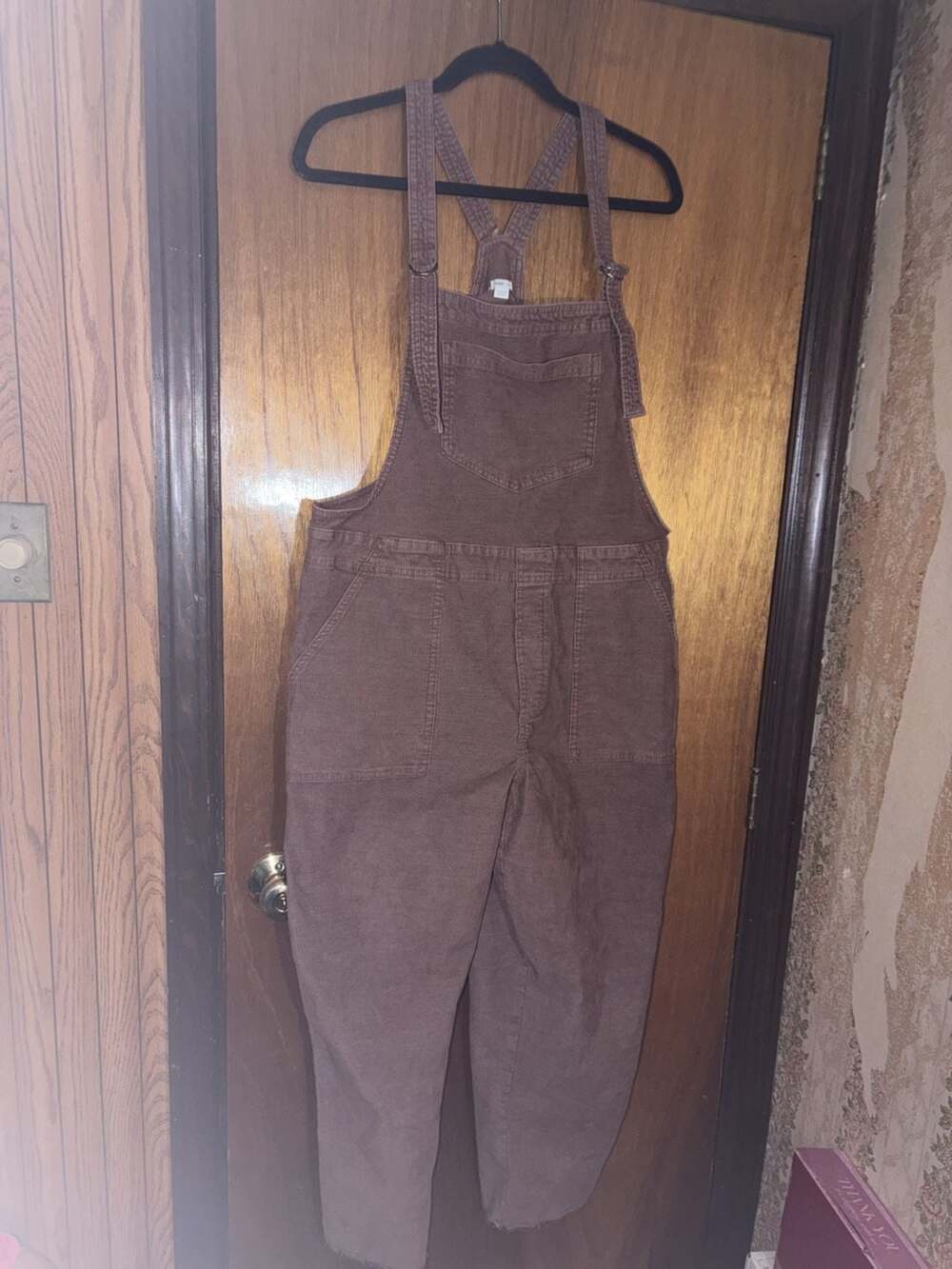 Aerie Corduroy Overalls Size L Brown